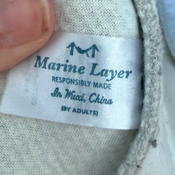 Marine Layer Gray Long Sleeve 2 Pocket Open Sweater Cardigan Women's size S - Picture 4 of 5